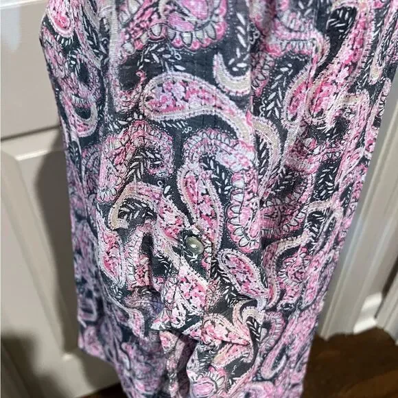 Ruby Red Large Paisley Blouse  Like New - Picture 3 of 7